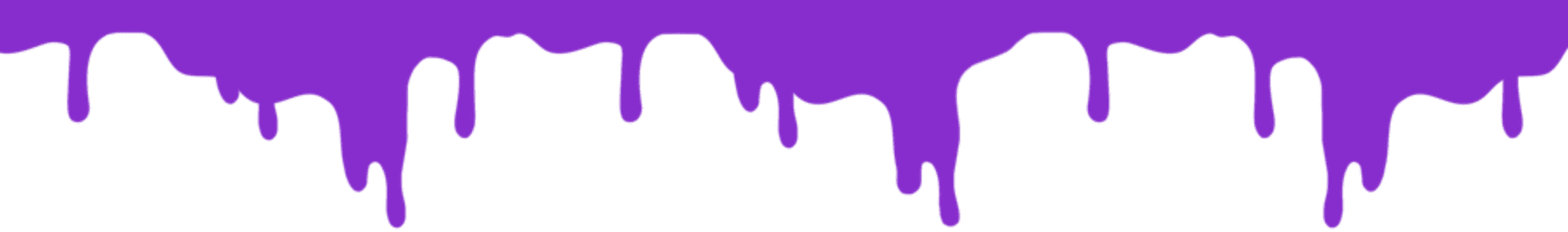 Purple paint dripping down a white background.